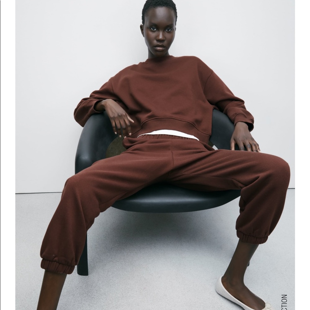 Brown Zara sweatsuit